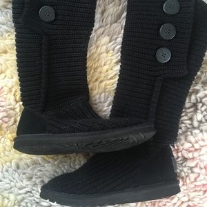 UGG Classic Cardi booties, black, women's sz 6